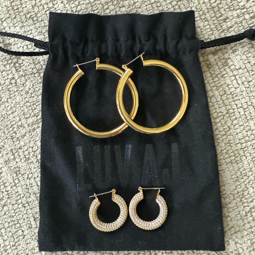 Luv AJ gold hoop earrings